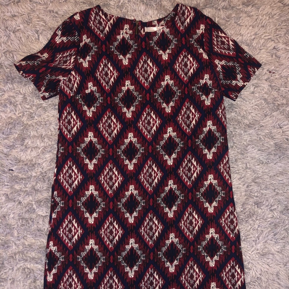 Diamond tile pattern box dress